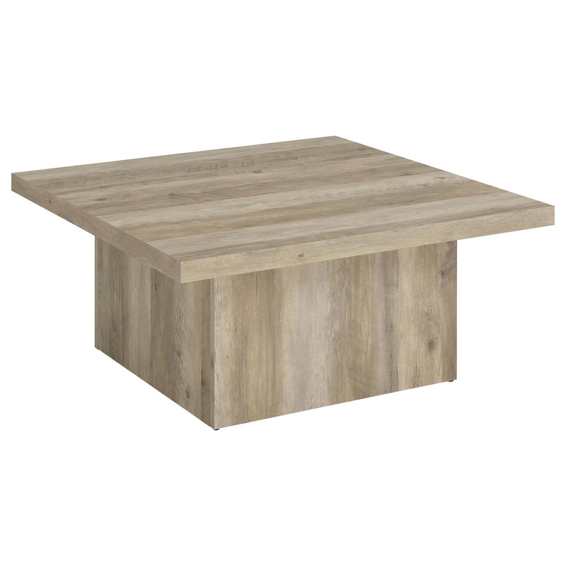 Devar 3-piece Square Coffee End Table Set Distressed Pine