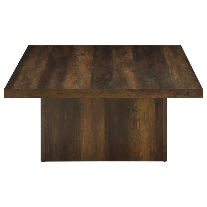 Devar 2-piece Square Coffee and End Table Set Dark Pine