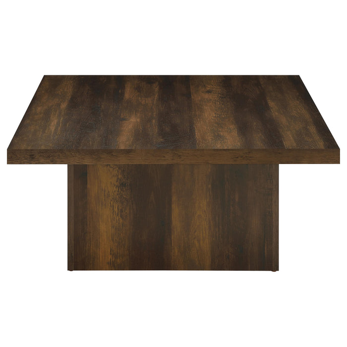 Devar 2-piece Square Coffee and End Table Set Dark Pine
