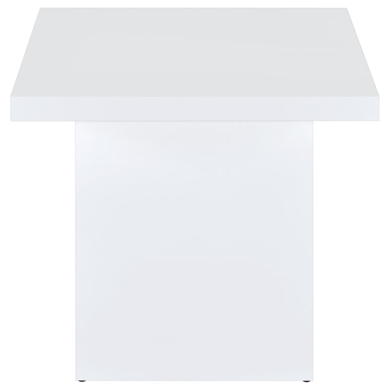 Devar 3-piece Square Coffee End Table Set White High Gloss