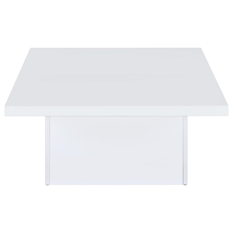 Devar 3-piece Square Coffee End Table Set White High Gloss