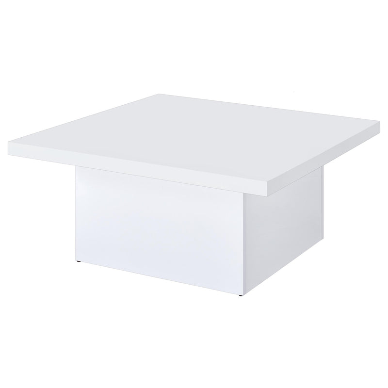 Devar 3-piece Square Coffee End Table Set White High Gloss