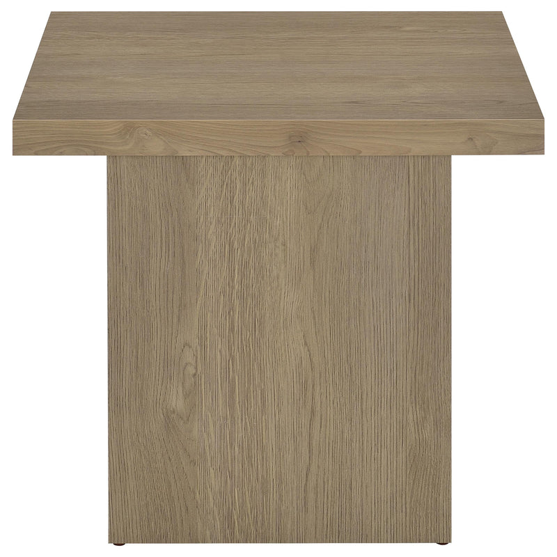 Devar Square Engineered Wood Side End Table Latte