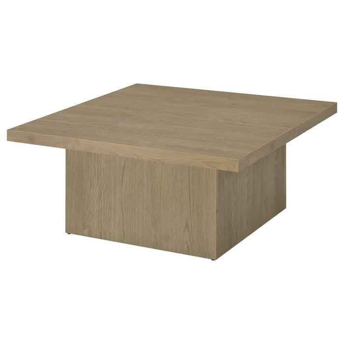 Devar 3-piece Square Cocktail Coffee End Table Set Latte