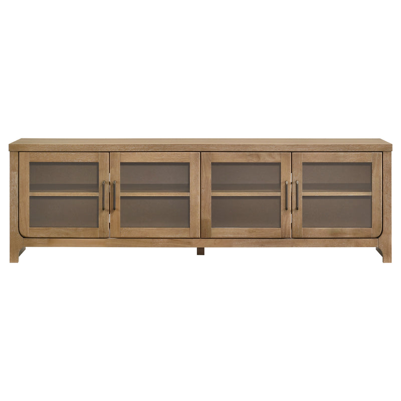 Brenham 79-inch 4-door TV Stand Media Console Washed Oak
