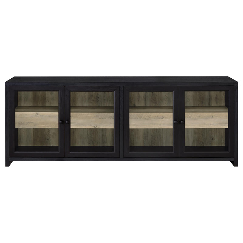 Denison 3-piece Entertainment Center 79-inch TV Stand Black