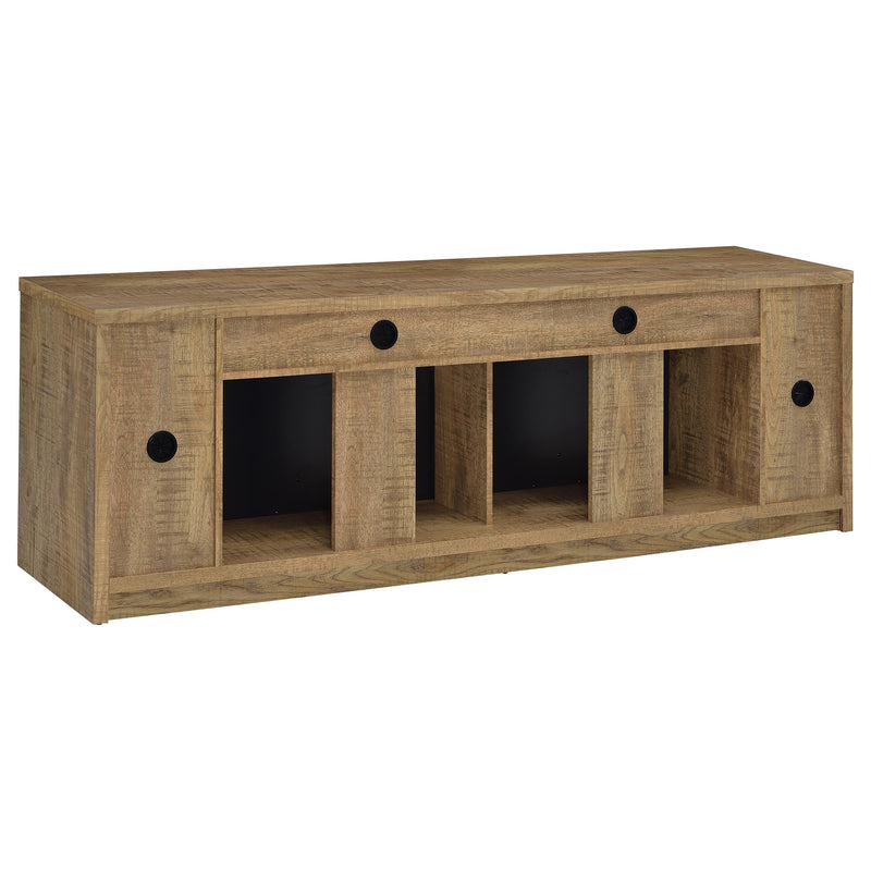 Eddy 79-inch 2-door TV Stand Fireplace Media Console Mango