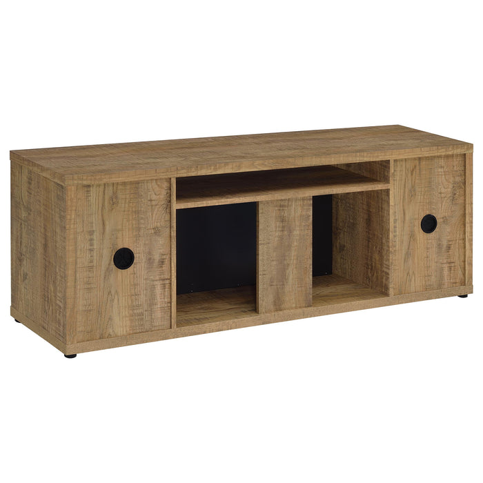 Fuller 60-inch 2-door TV Stand Fireplace Media Console Mango