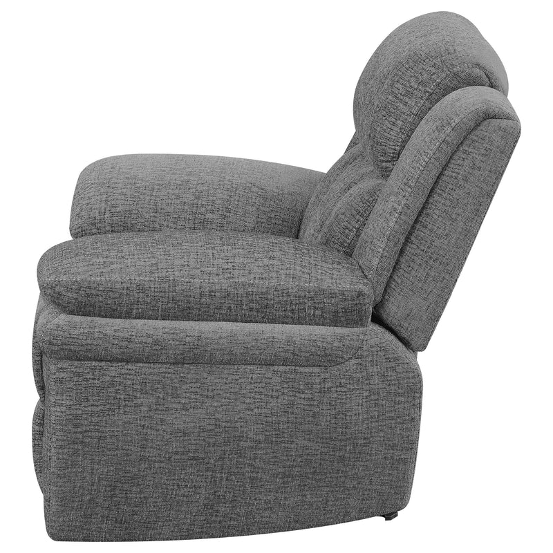 Bahrain Upholstered Glider Recliner Charcoal