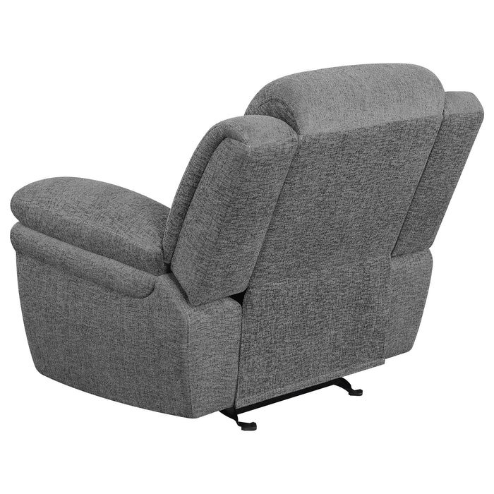 Bahrain Upholstered Glider Recliner Charcoal