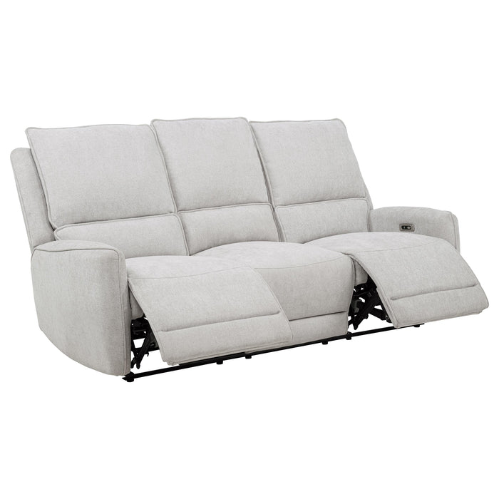 Sylmar 2-piece Chenille Power Reclining Sofa Set Dove Grey