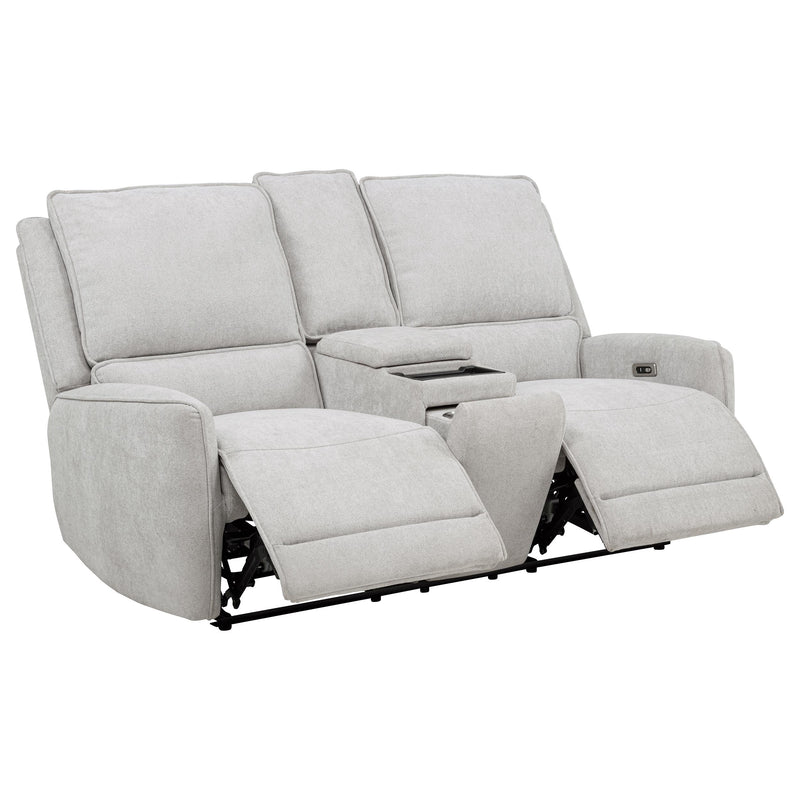 Sylmar 3-piece Chenille Power Reclining Sofa Set Dove Grey