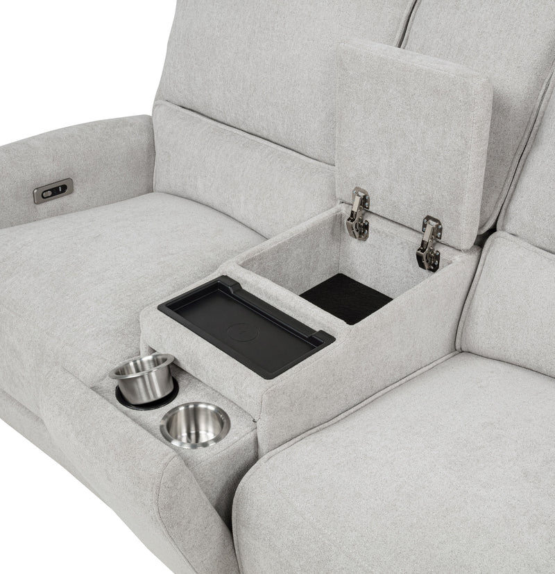 Sylmar 3-piece Chenille Power Reclining Sofa Set Dove Grey