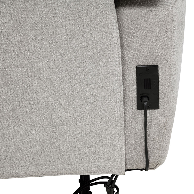 Sylmar Chenille Upholstered Power Reclining Loveseat Dove Grey