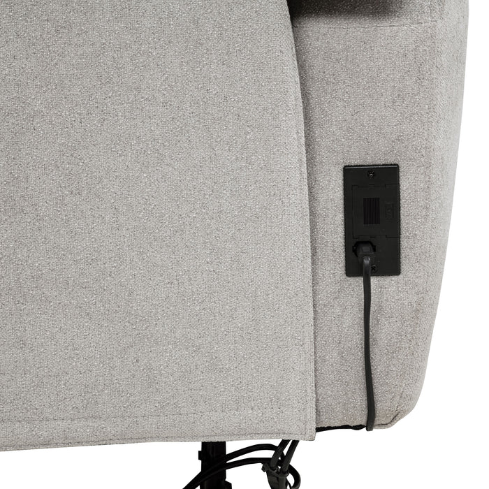 Sylmar Chenille Upholstered Power Reclining Loveseat Dove Grey