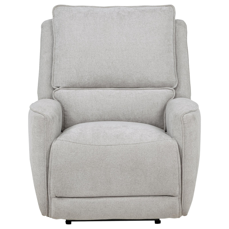Sylmar Chenille Upholstered Power Recliner Dove Grey