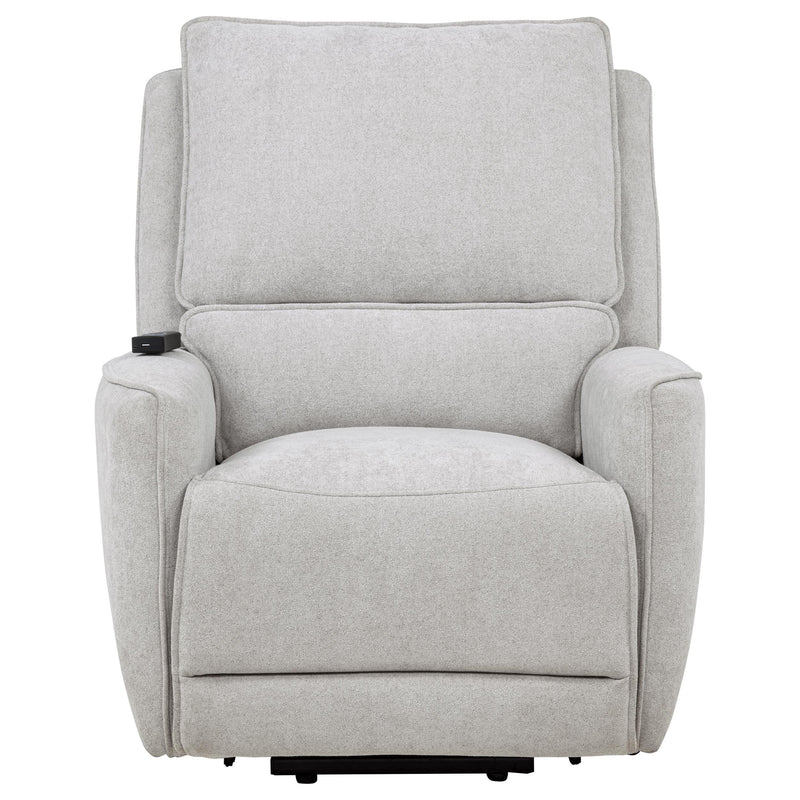 Sylmar Chenille Upholstered Dual Power Lift Recliner Dove Grey