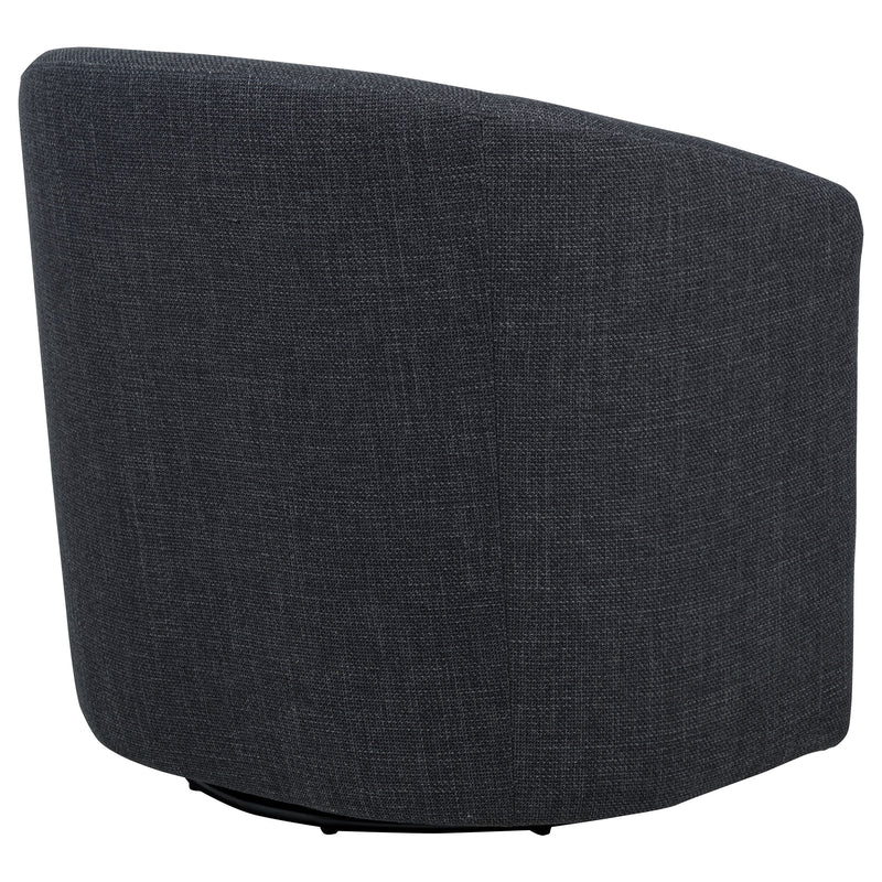 Mossbrook Fabric Upholstered Swivel Accent Chair Anthracite