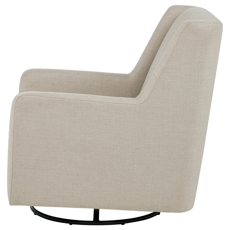 Sorrel Fabric Upholstered Swivel Glider Arm Chair Latte