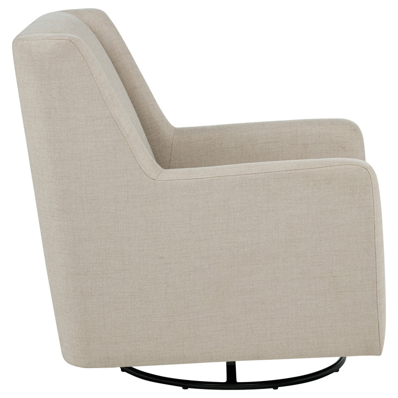 Sorrel Fabric Upholstered Swivel Glider Arm Chair Latte