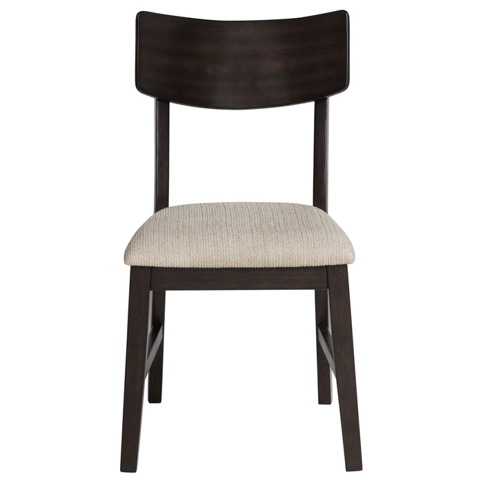 Catley 5-piece Round Drop Leaf Dining Table Set Dark Coffee