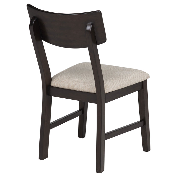 Catley 5-piece Round Drop Leaf Dining Table Set Dark Coffee