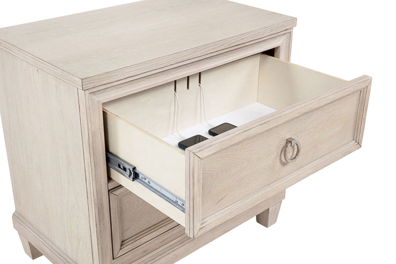 Pembroke 2-drawer Nightstand Bedside Table Washed Oak