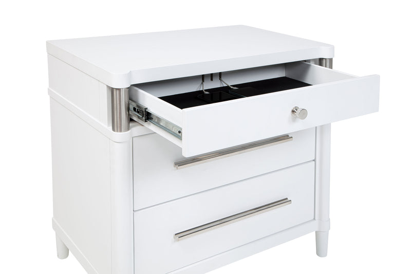 Gracemont 3-drawer Bedroom Nightstand Bedside Table White