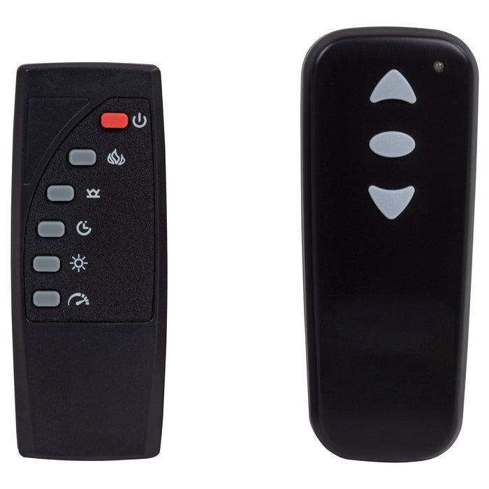 Tisdall Eastern King Flame Visualizer Wingback TV Bed Black