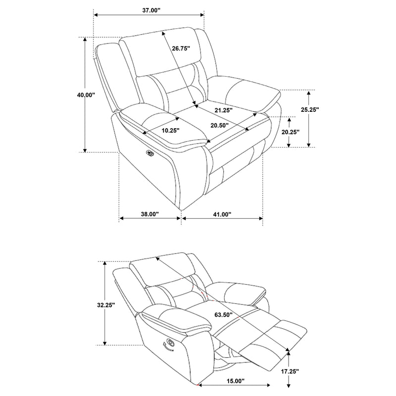 Greer 3-piece Upholstered Reclining Sofa Set Taupe