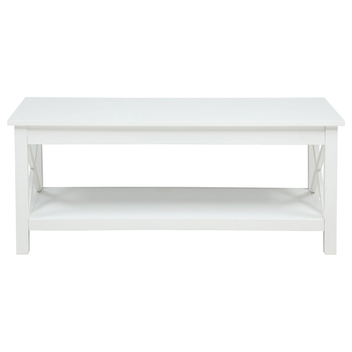 Skyview 44-inch Rectangular Lift Top Coffee Table White