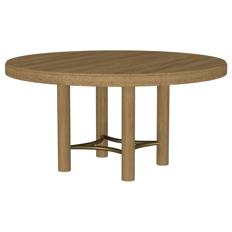 Arini 60-inch Round Wood Dining Room Table Sand Wash