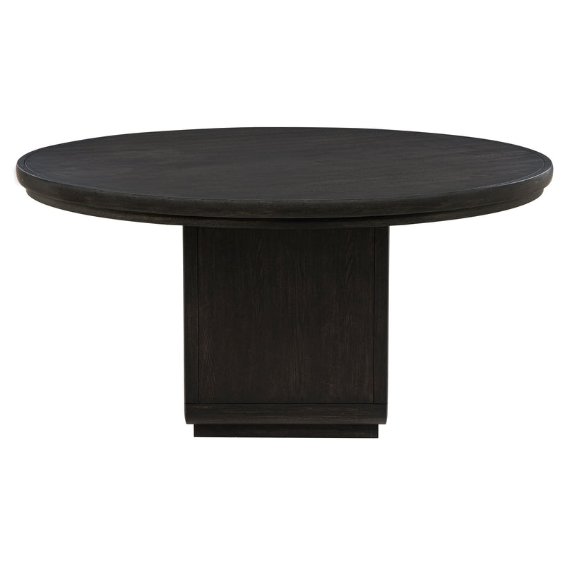 Leandro 7-piece Round Dining Table Set Burnished Black