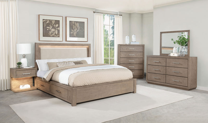 Kenora 5-drawer Bedroom Chest Barley Brown