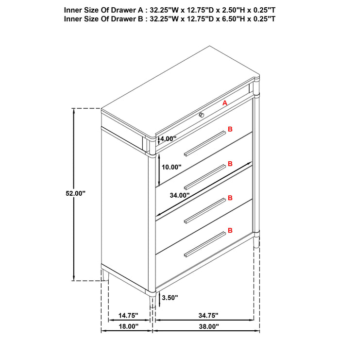 Gracemont 5-piece California King Bedroom Set White