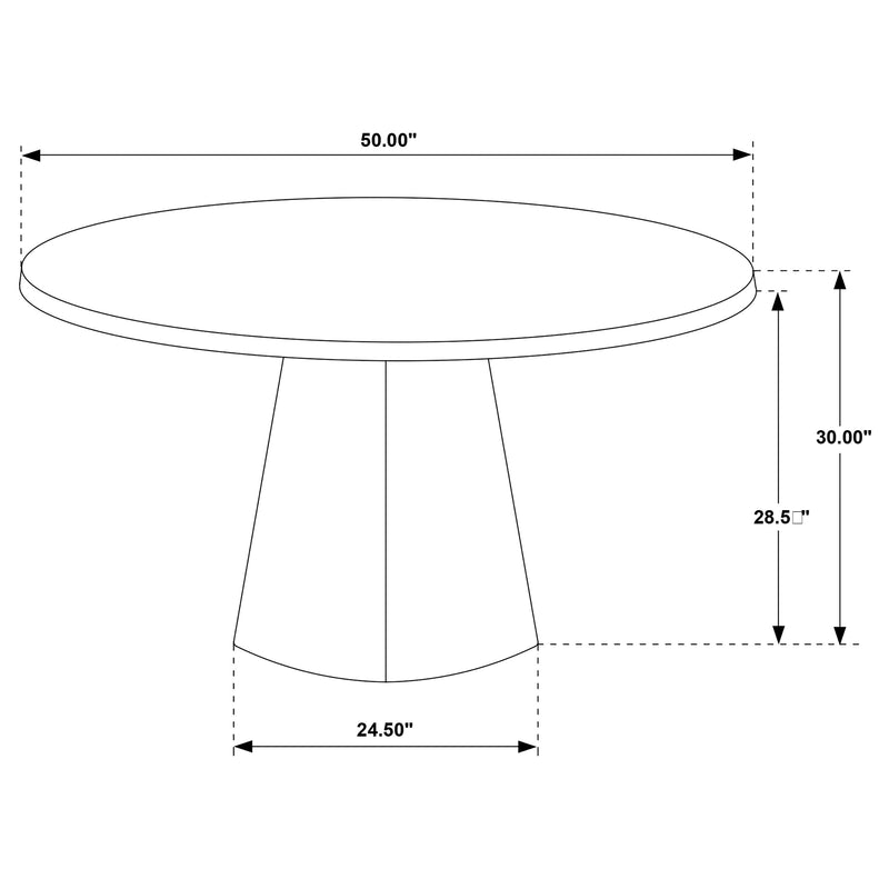 Franklin 50-inch Round SmartTop™ Dining Table Grey and Dark Brown
