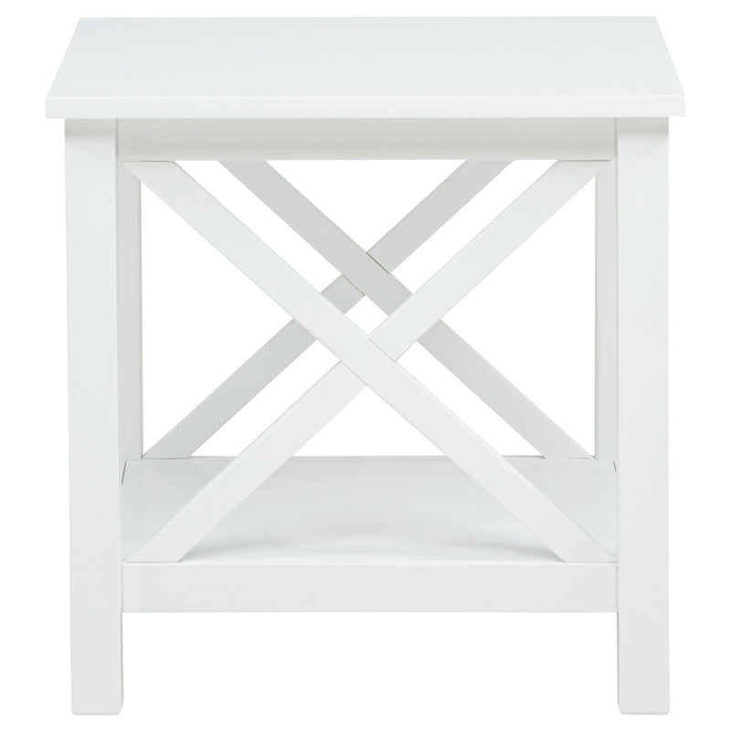 Skyview 2-piece Rectangular Lift Top Coffee Table Set White