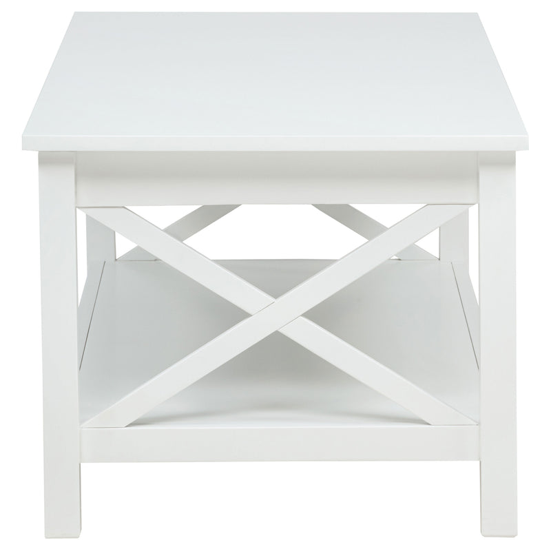 Skyview 3-piece Rectangular Lift Top Coffee Table Set White