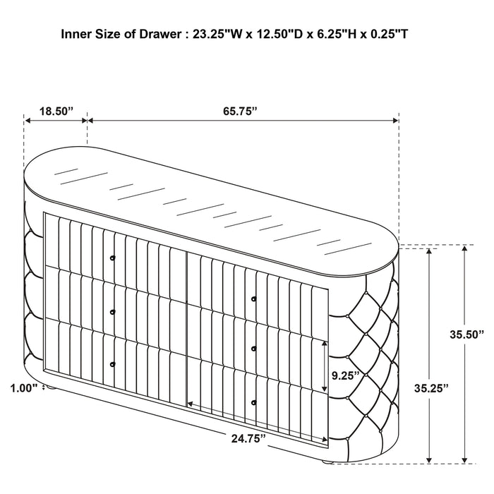 Sonya 5-piece Upholstered Queen Bedroom Set Ivory