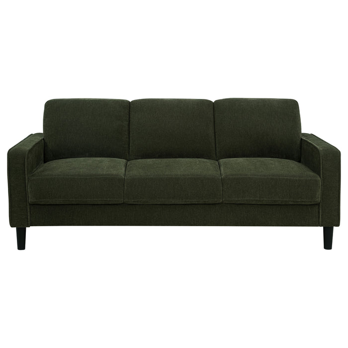 Ruth 2-piece Fabric Upholstered Track Arm Sofa Matcha Green