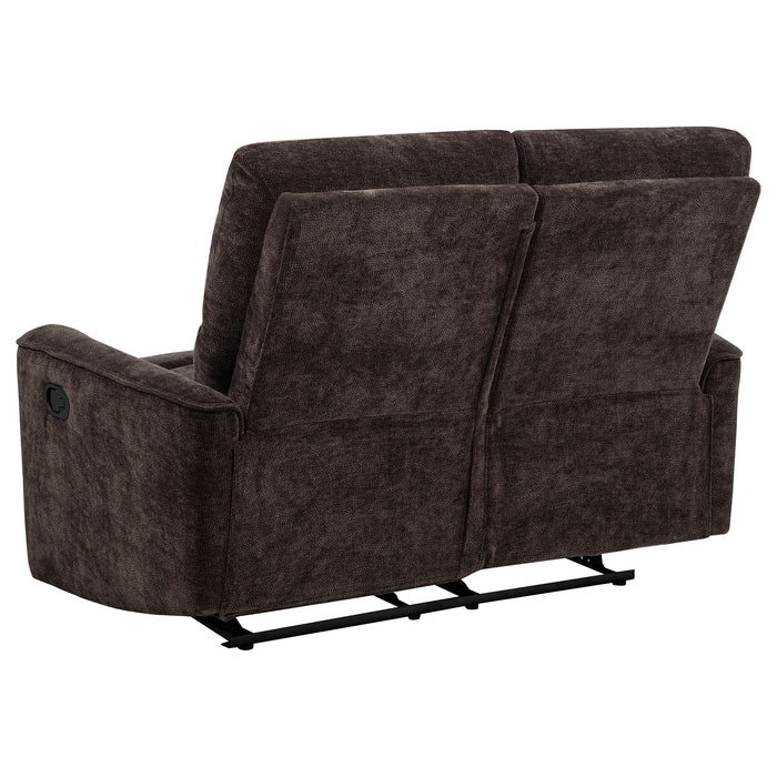 Navarro 2-piece Upholstered Reclining Sofa Set Dark Brown