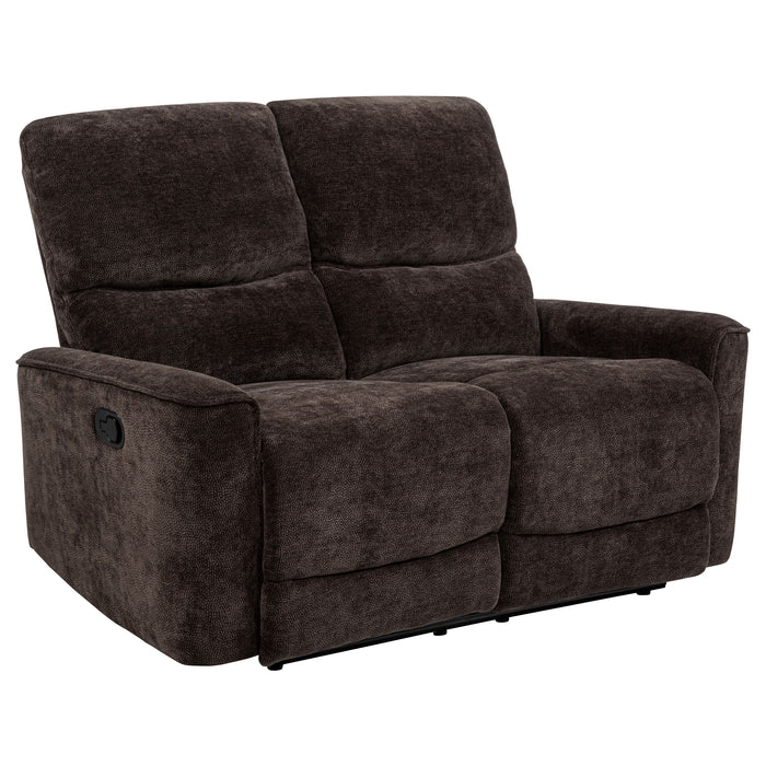 Navarro 2-piece Upholstered Reclining Sofa Set Dark Brown