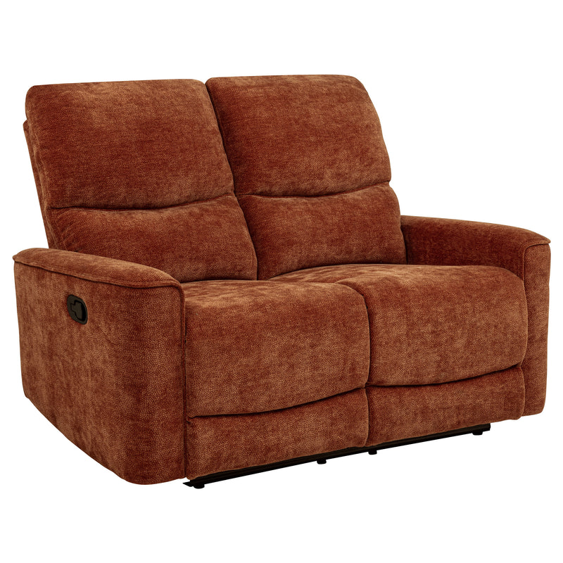Navarro 3-piece Upholstered Reclining Sofa Set Burnt Orange