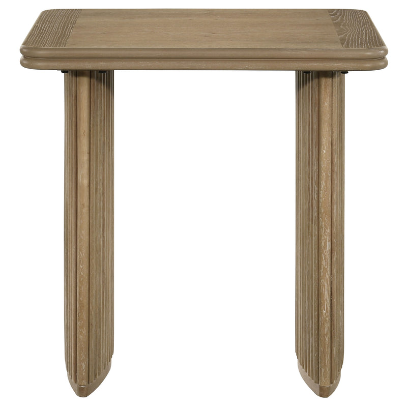 Adina 2-piece Wood Coffee Table Set Distressed Light Brown