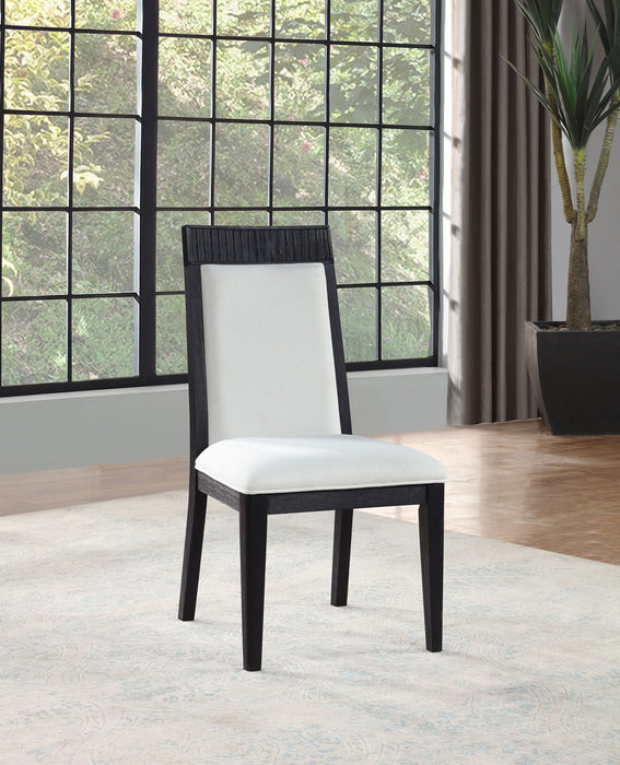 Brookmead Dining Side Chair Ivory and Black (Set of 2)