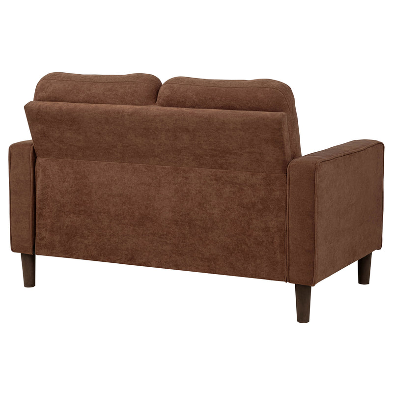Bowen II Fabric Upholstered Track Arm Loveseat Rust
