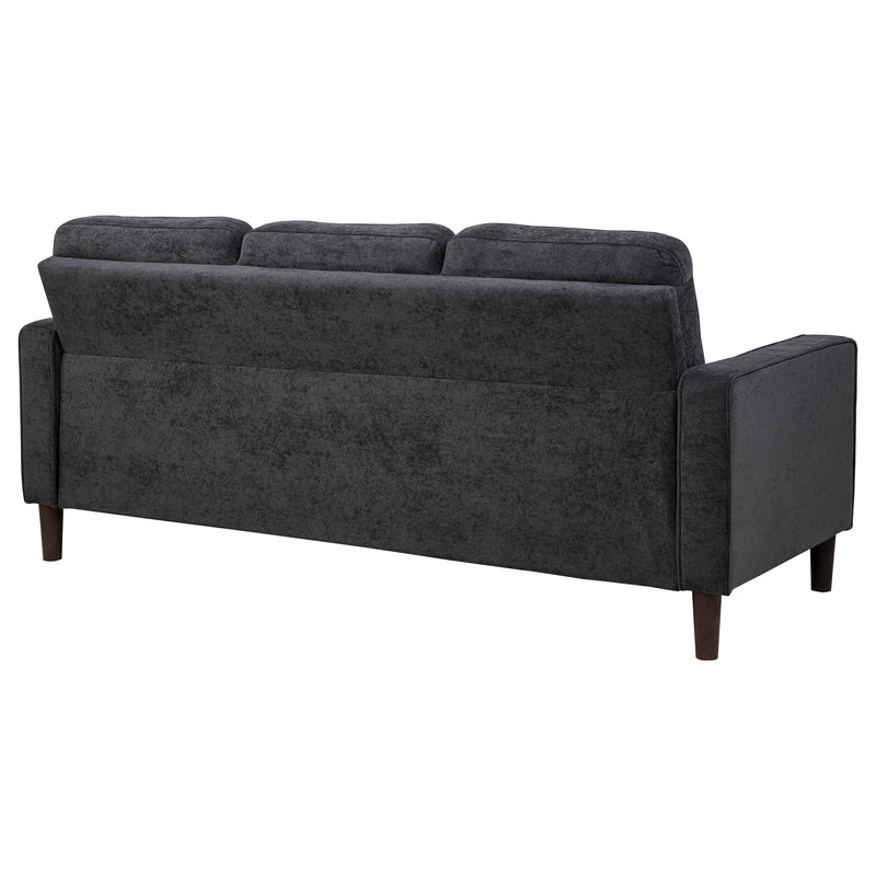 Bowen II Fabric Upholstered Track Arm Sofa Steel Grey