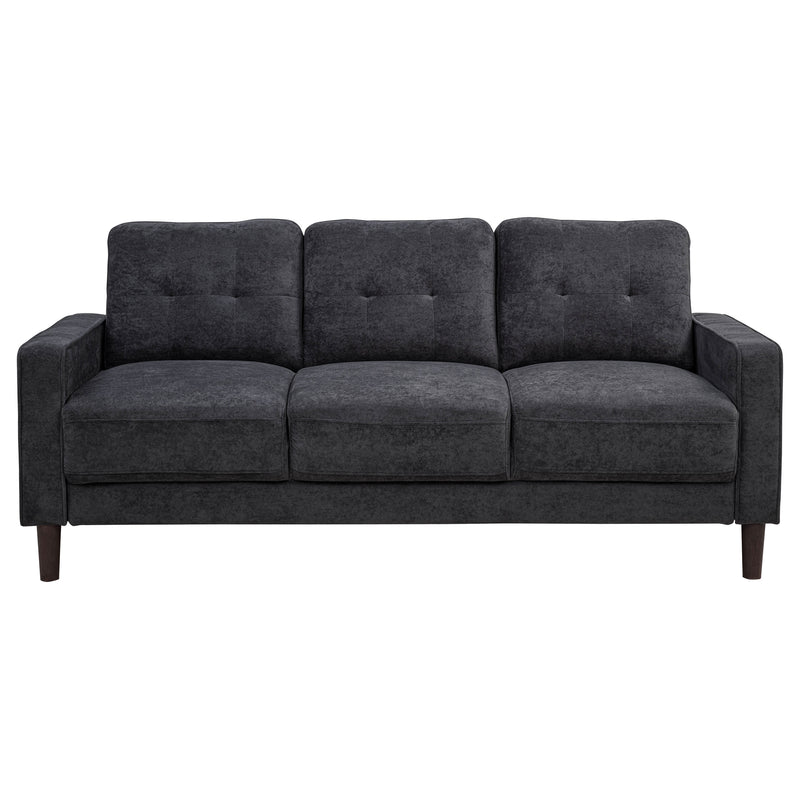 Bowen II 2-piece Upholstered Track Arm Sofa Set Steel Grey