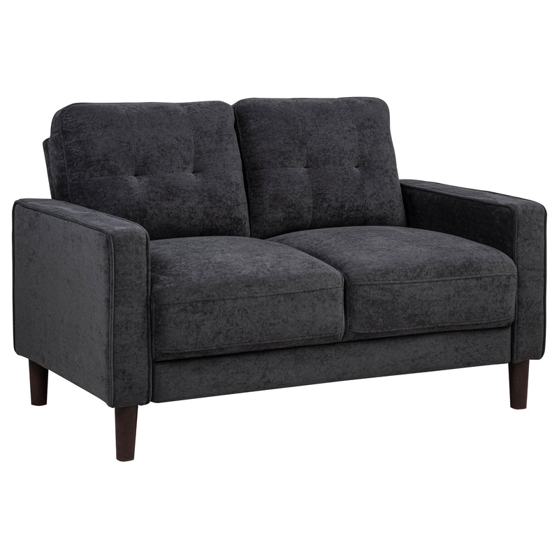 Bowen II 2-piece Upholstered Track Arm Sofa Set Steel Grey