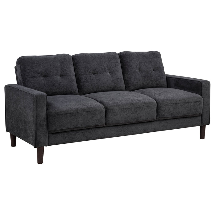 Bowen II 3-piece Upholstered Track Arm Sofa Set Steel Grey